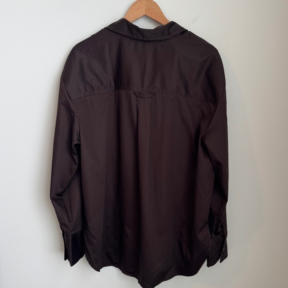 NWT Madewell Utility Long-Sleeve Popover Shirt Dark Carob Brown SZ Various - Picture 7 of 11